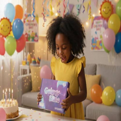 Galaxy Slime Kit 24 Pack – Non-Sticky Slime Party Favors for Kids, Stress Relief Toy Gift Box by BeiyeiDei