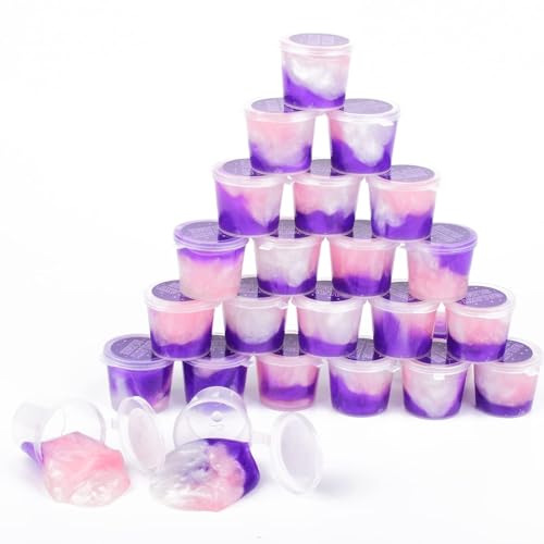 Galaxy Slime Kit 24 Pack – Non-Sticky Slime Party Favors for Kids, Stress Relief Toy Gift Box by BeiyeiDei