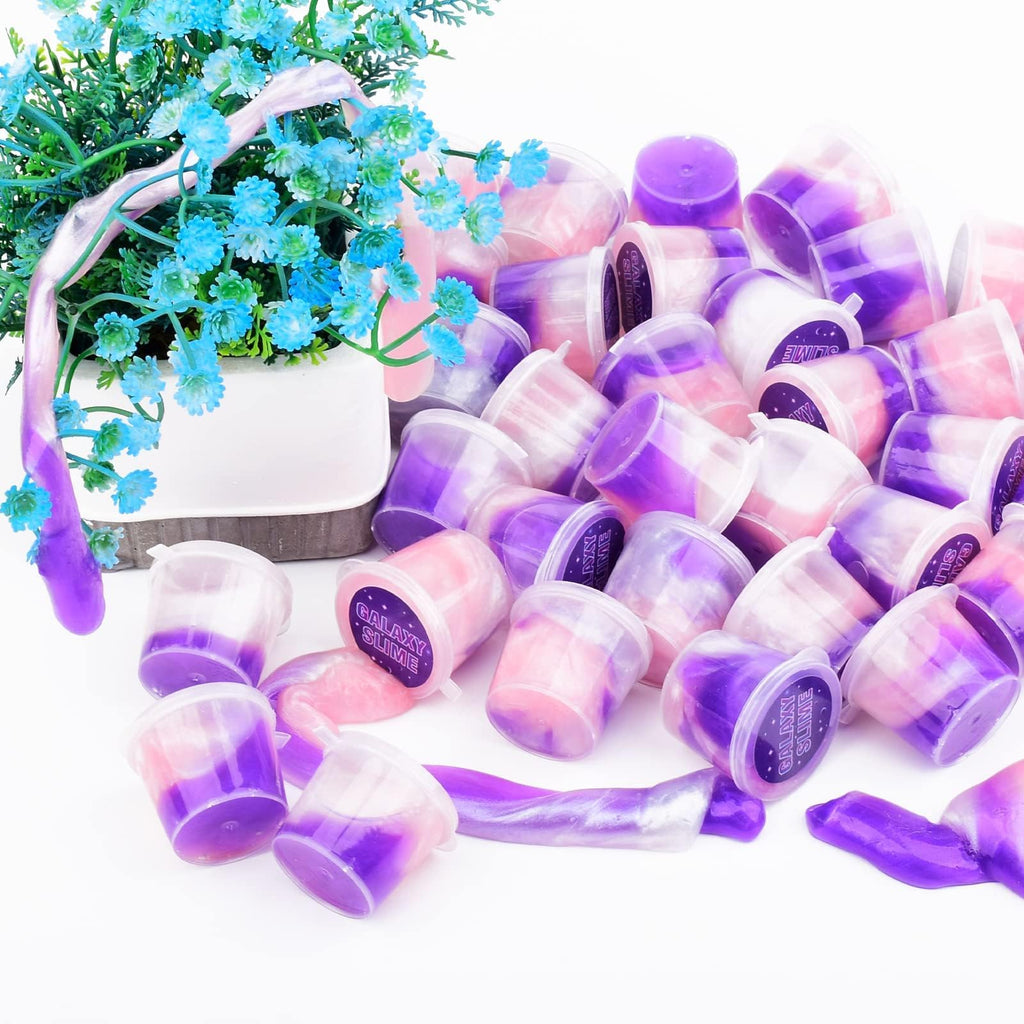 Galaxy Slime Kit 24 Pack – Non-Sticky Slime Party Favors for Kids, Stress Relief Toy Gift Box by BeiyeiDei