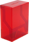 Gamegenic Bastion 50+ XL Deck Box (Red) – Secure, See-Through Card Storage for 50+ Double-Sleeved Cards