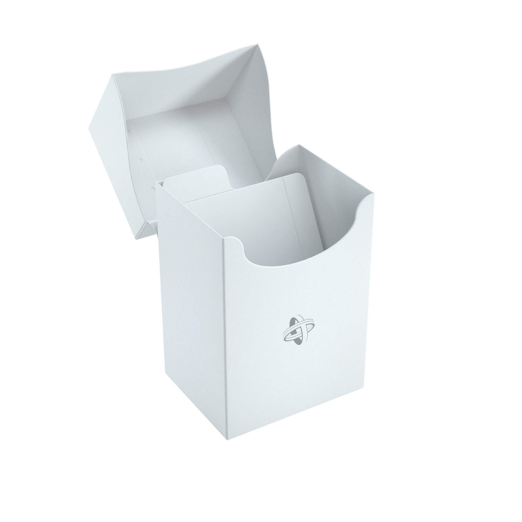Gamegenic Deck Holder 80+ White – 80 Double-Sleeved Card Deck Box with Cobra Neck Flap