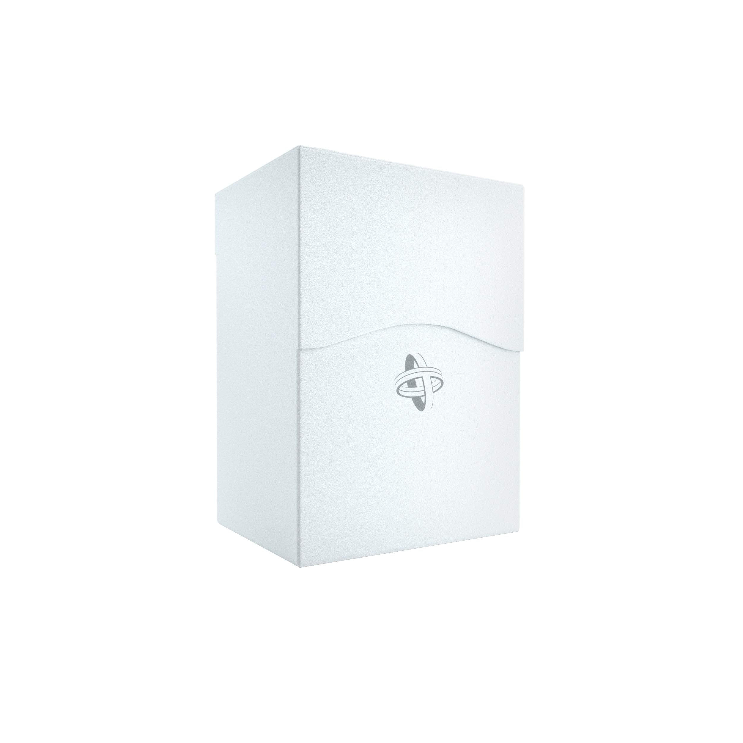 Gamegenic Deck Holder 80+ White – 80 Double-Sleeved Card Deck Box with Cobra Neck Flap