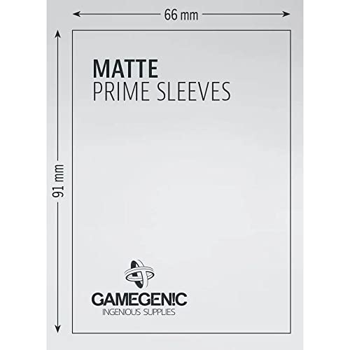 Gamegenic Matte Prime Sleeves – Green, 100 Pack, 66x99mm, Acid-Free
