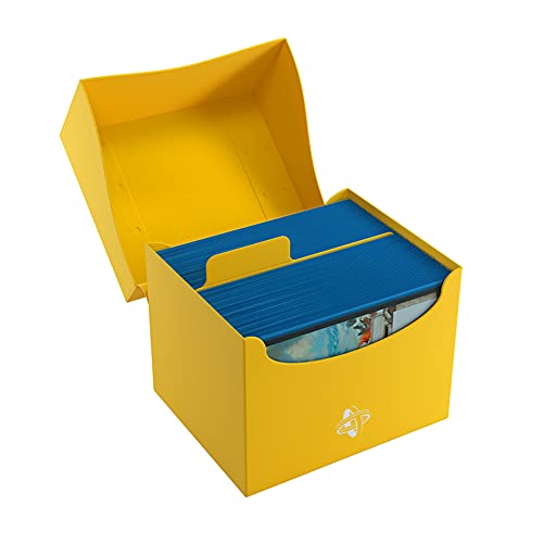 Gamegenic Side Holder 100+ XL Yellow Deck Box – Double-Sleeve Storage with Cobra Neck Closure