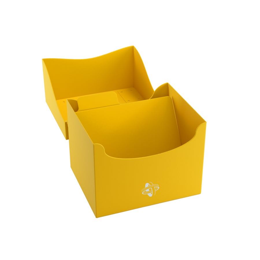 Gamegenic Side Holder 100+ XL Yellow Deck Box – Double-Sleeve Storage with Cobra Neck Closure