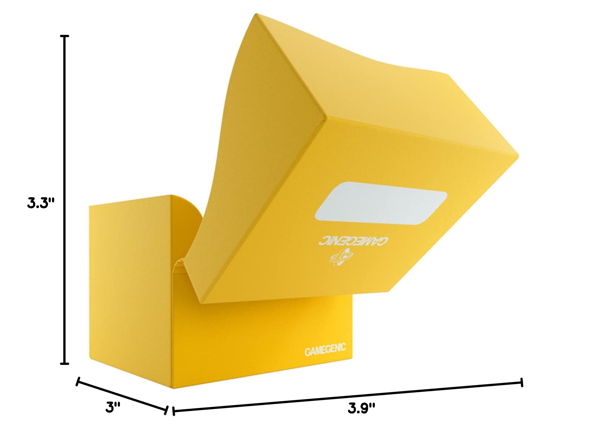 Gamegenic Side Holder 100+ XL Yellow Deck Box – Double-Sleeve Storage with Cobra Neck Closure
