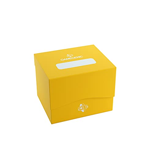 Gamegenic Side Holder 100+ XL Yellow Deck Box – Double-Sleeve Storage with Cobra Neck Closure