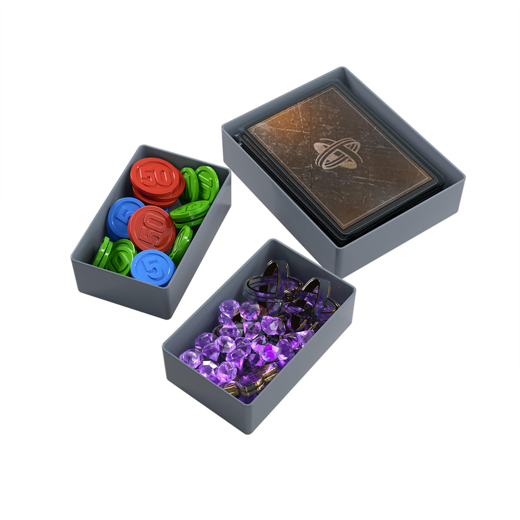Gamegenic Token Silo Card Add-On (3-Piece) - Black Modular Storage Trays for Cards, Tokens, Dice