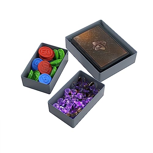 Gamegenic Token Silo Card Add-On (3-Piece) - Black Modular Storage Trays for Cards, Tokens, Dice