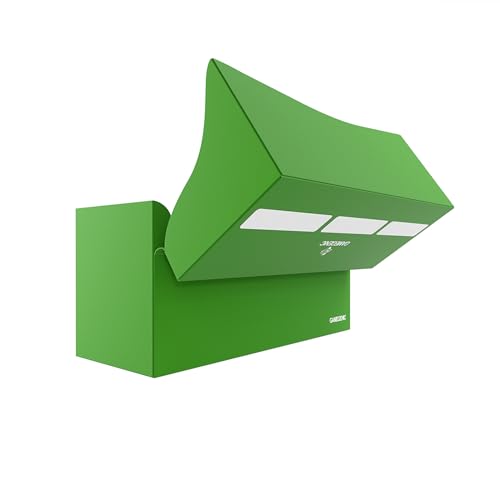 Gamegenic Triple Deck Holder 300+ XL - Green: Holds 3 Decks or 300 Double-Sleeved Cards with Removable Holders