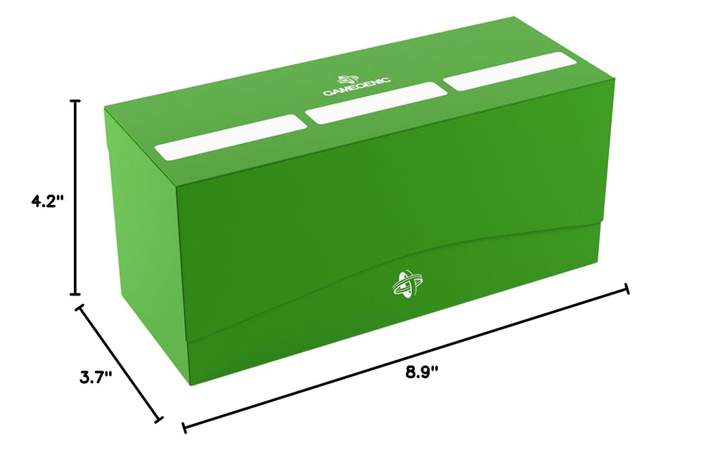 Gamegenic Triple Deck Holder 300+ XL - Green: Holds 3 Decks or 300 Double-Sleeved Cards with Removable Holders
