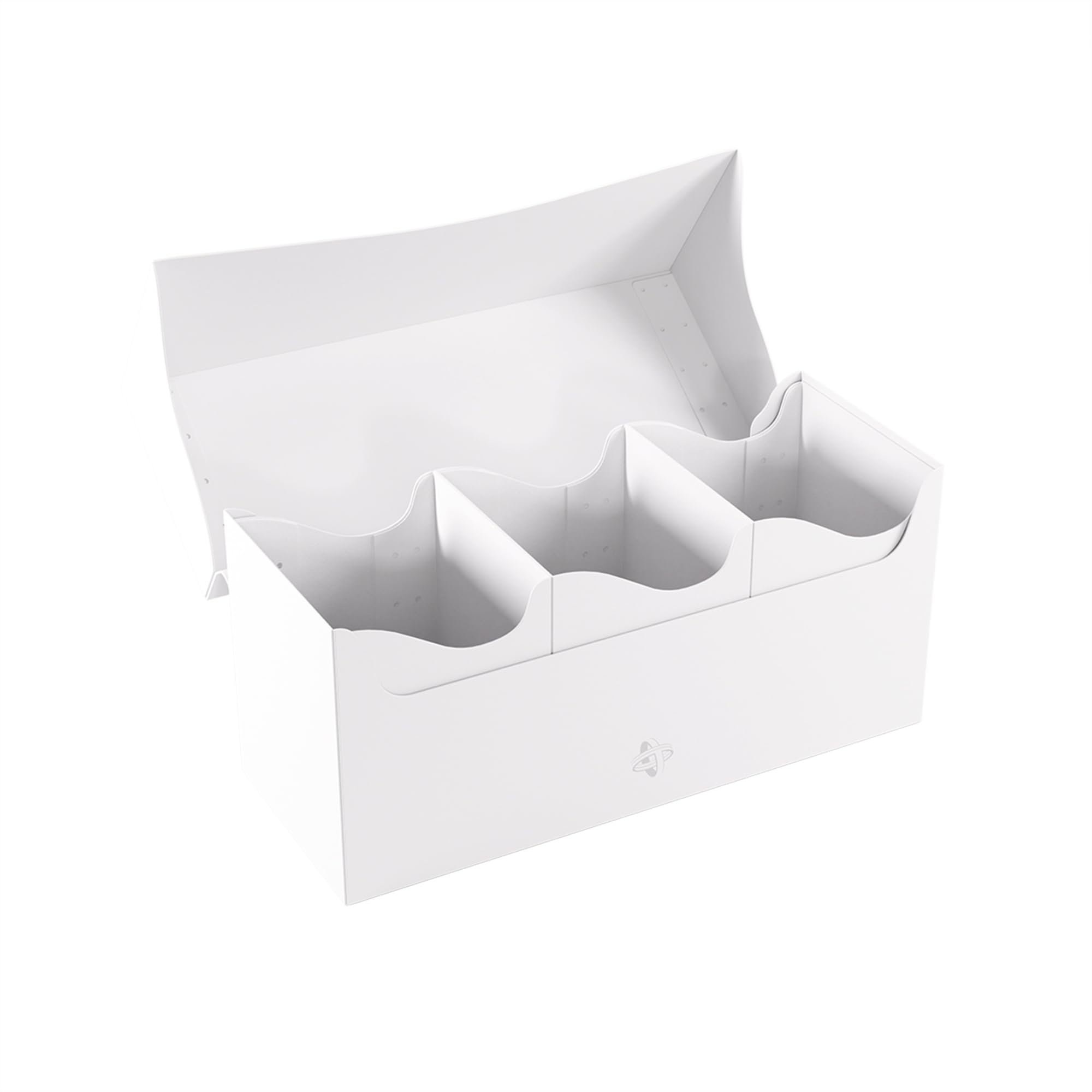 Gamegenic Triple Deck Holder 300+ XL White - 3 Removable Holders, 300 Double-Sleeved Cards