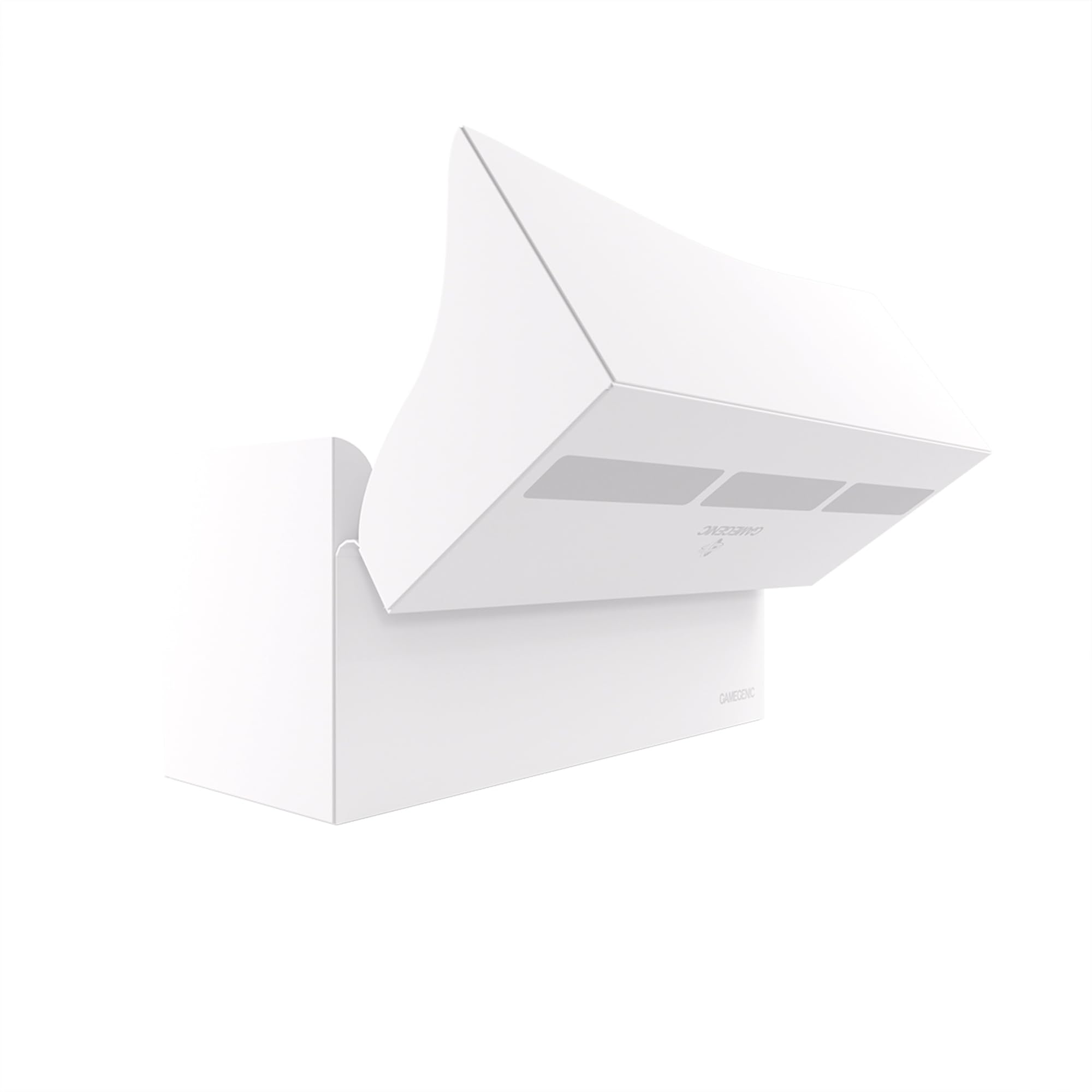 Gamegenic Triple Deck Holder 300+ XL White - 3 Removable Holders, 300 Double-Sleeved Cards