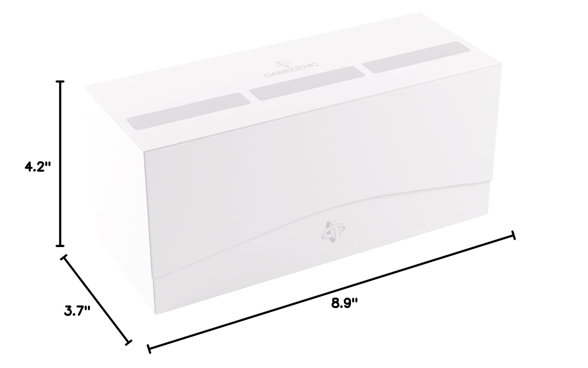 Gamegenic Triple Deck Holder 300+ XL White - 3 Removable Holders, 300 Double-Sleeved Cards