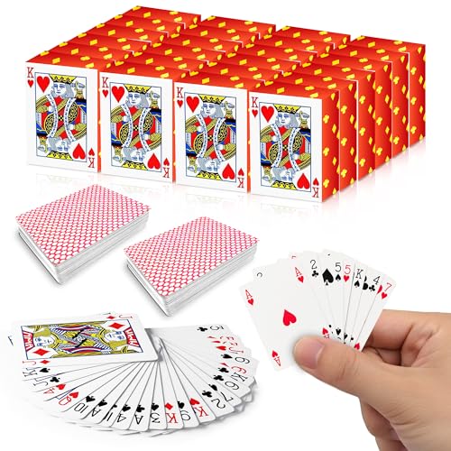 Gamie Pack of 20 Mini Playing Cards - 1.5 Inch Tiny Decks for Travel, Parties, and Novelty Gifts
