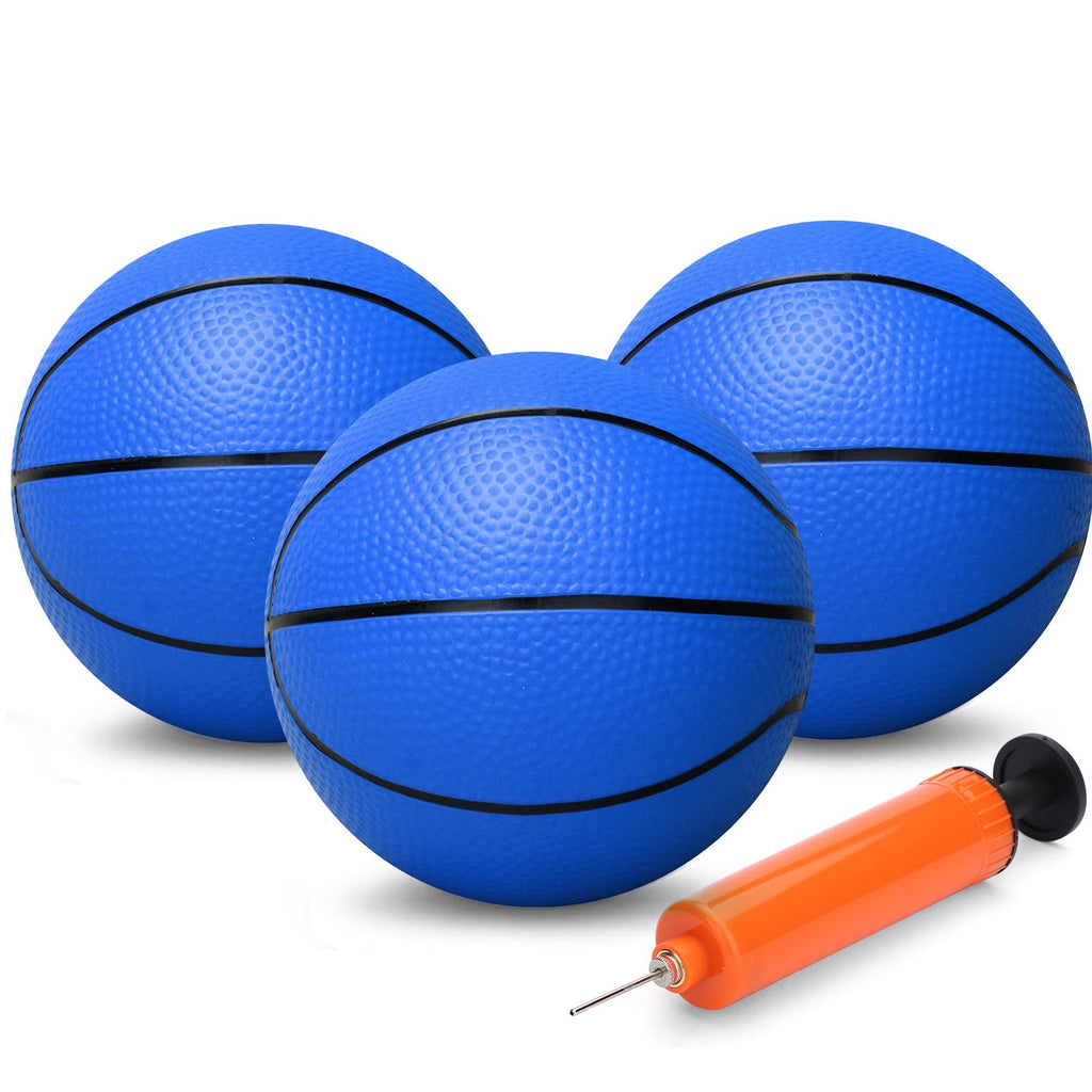 Gamtec 3-Pack Mini Basketballs for Toddlers & Kids – 5-Inch PVC Balls with Air Pump for Indoor, Outdoor & Pool Play
