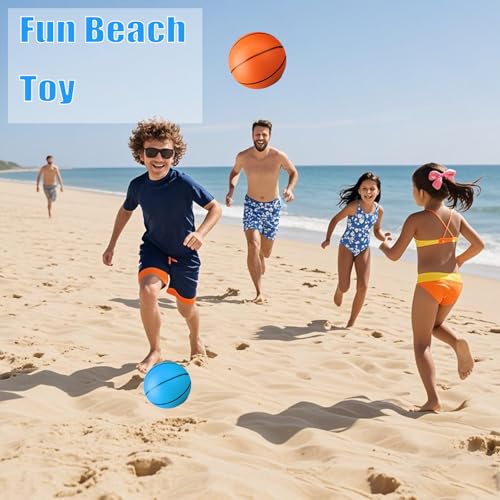 Gamtec 5-Inch Mini Toy Basketballs (3-Pack) – Soft Rubber Balls for Indoor Hoops, Pool, Beach & Toddler Play with Air Pump