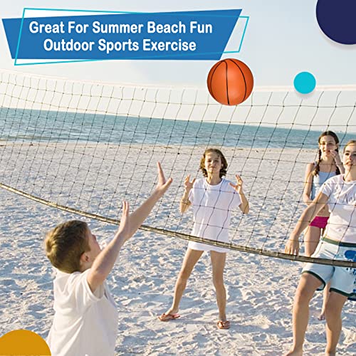 Gamtec 5-Inch Mini Toy Basketballs (3-Pack) – Soft Rubber Balls for Indoor Hoops, Pool, Beach & Toddler Play with Air Pump