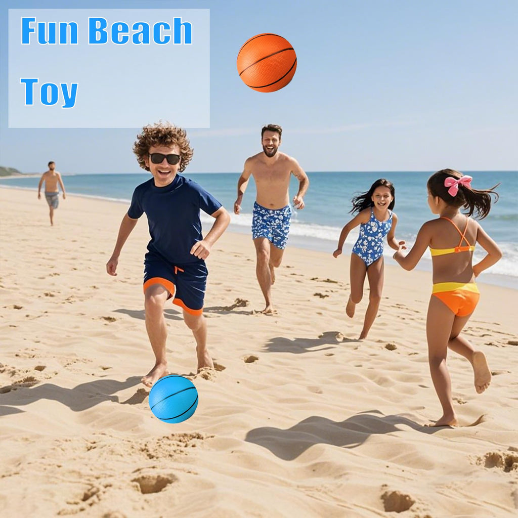 Gamtec 5-Inch Mini Toy Basketballs (3-Pack) – Soft Rubber Balls for Indoor Hoops, Pool, Beach & Toddler Play with Air Pump