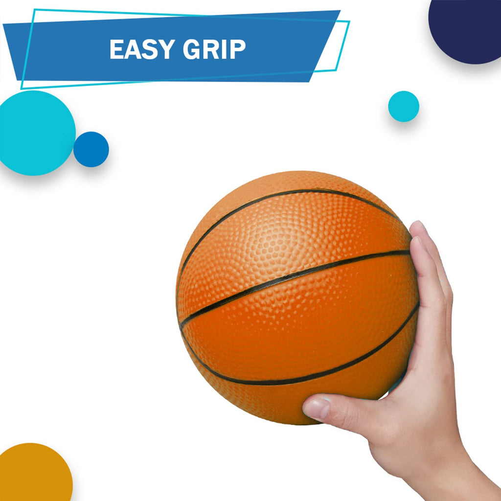 Gamtec 5-Inch Mini Toy Basketballs (3-Pack) – Soft Rubber Balls for Indoor Hoops, Pool, Beach & Toddler Play with Air Pump
