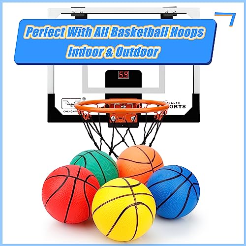 Gamtec 6" Mini Basketballs Set of 3 with Pump for Toddlers Kids Indoor Outdoor