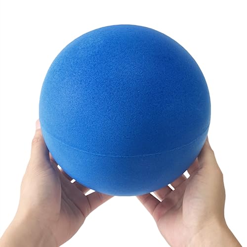 Ganjiang 7-Inch Soft Foam Ball for Indoor Play – Quiet, Bounces Low, Blue