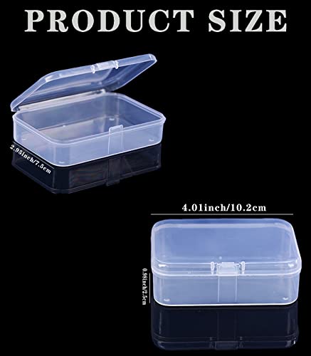 Gansita 10-Pack Clear Plastic Playing Card Boxes - Snap-Close PP Card Storage Cases for Poker, Trading Cards, Business Cards, and More