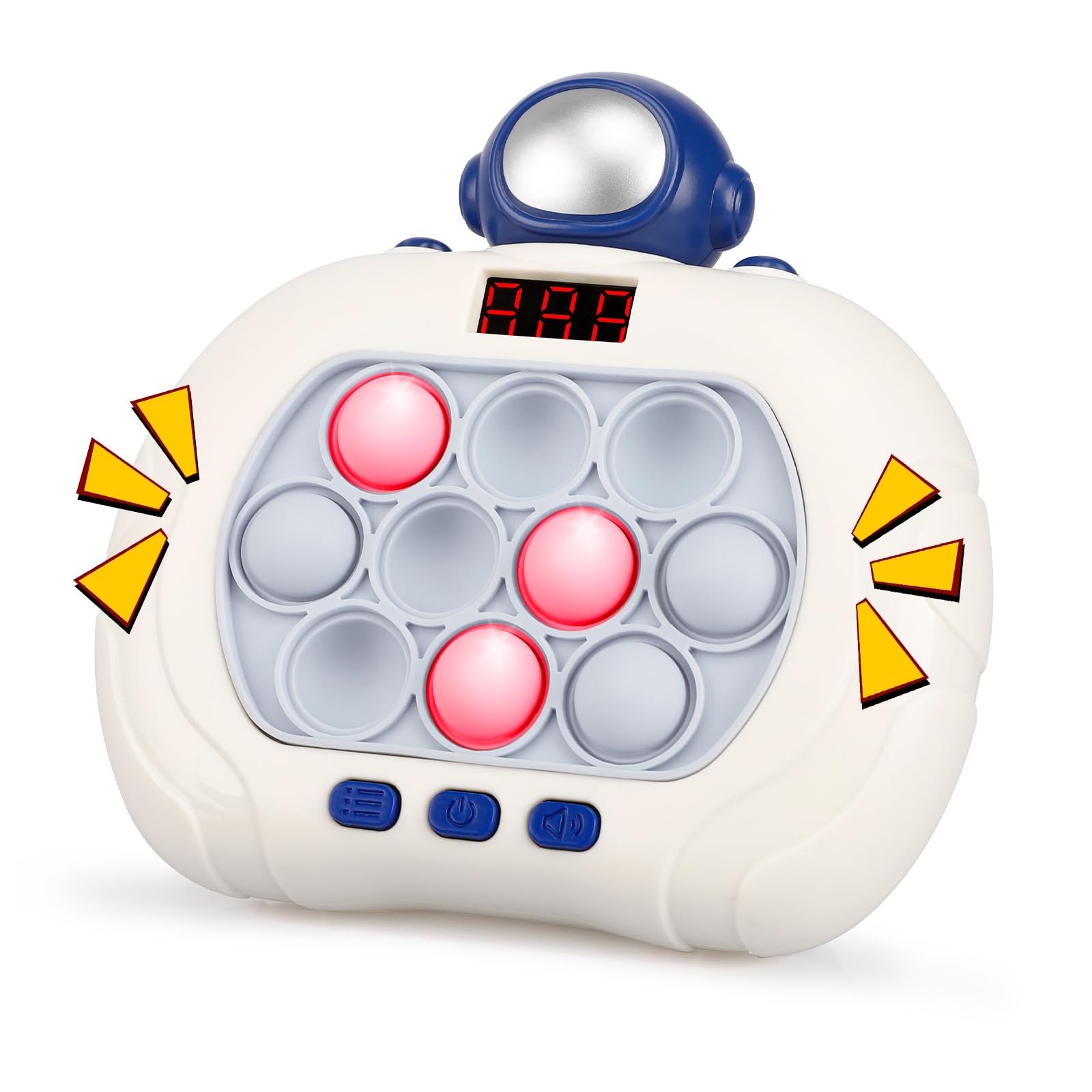 GAPER GO Pop Game Light Up Fidget Toy – Handheld Puzzle for Kids 3-12, Astronaut Design