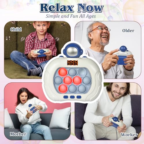 GAPER GO Pop Game Light Up Fidget Toy – Handheld Puzzle for Kids 3-12, Astronaut Design
