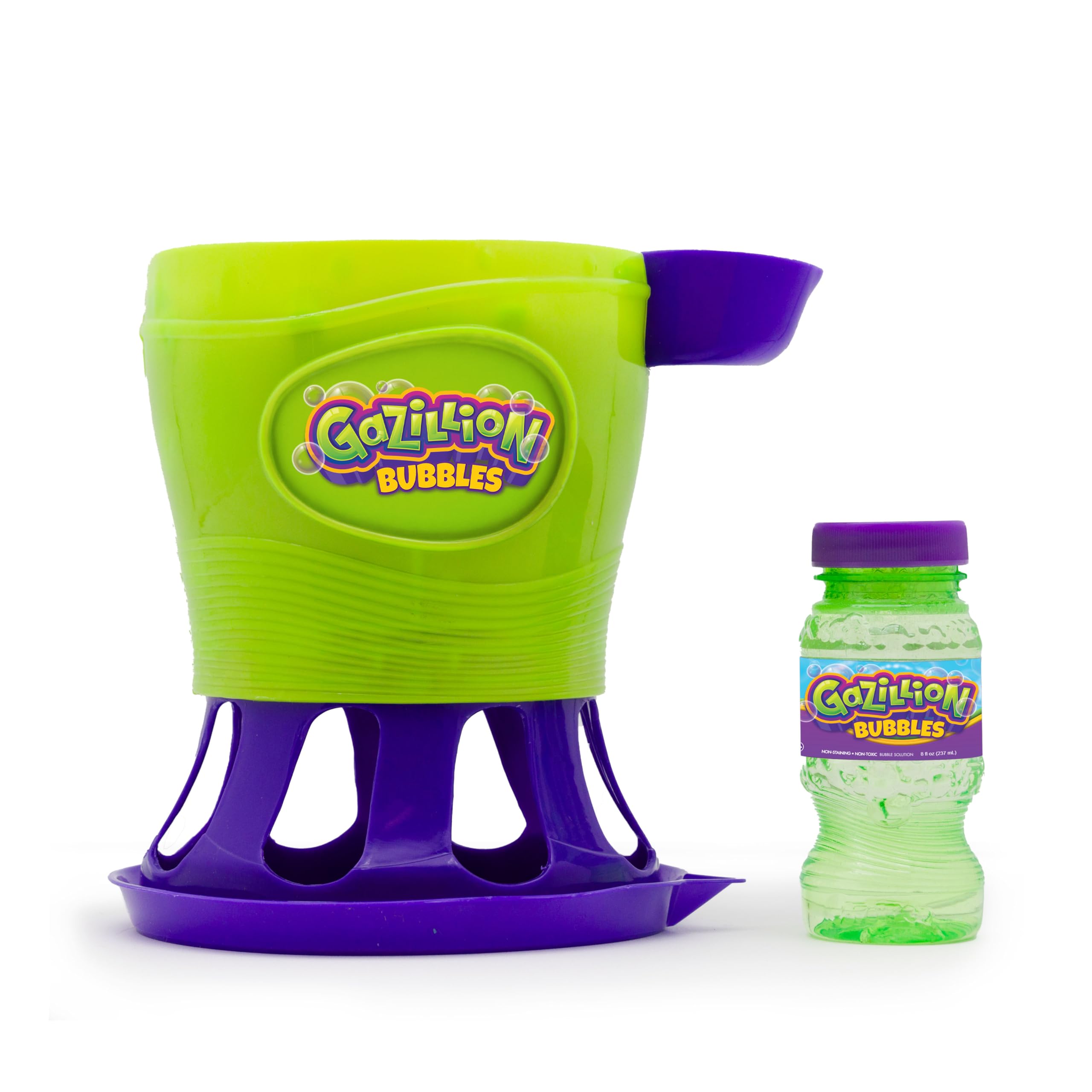 Gazillion Tornado Bubble Machine – Blows 4,500 Bubbles Per Minute Straight Up, No Pump Needed, Includes Non-Toxic Solution, Ages 3+