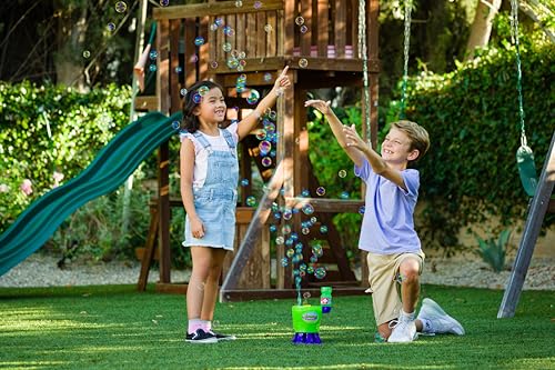 Gazillion Tornado Bubble Machine – Blows 4,500 Bubbles Per Minute Straight Up, No Pump Needed, Includes Non-Toxic Solution, Ages 3+