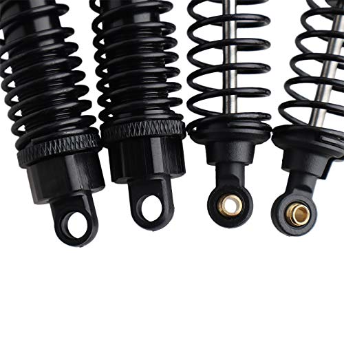 GDOOL 4-Pack 108mm Adjustable Alloy RC Shock Absorbers for 1/10 HSP Redcat Volcano EXP/Pro S30 (Black)