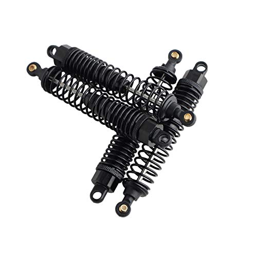GDOOL 4-Pack 108mm Adjustable Alloy RC Shock Absorbers for 1/10 HSP Redcat Volcano EXP/Pro S30 (Black)