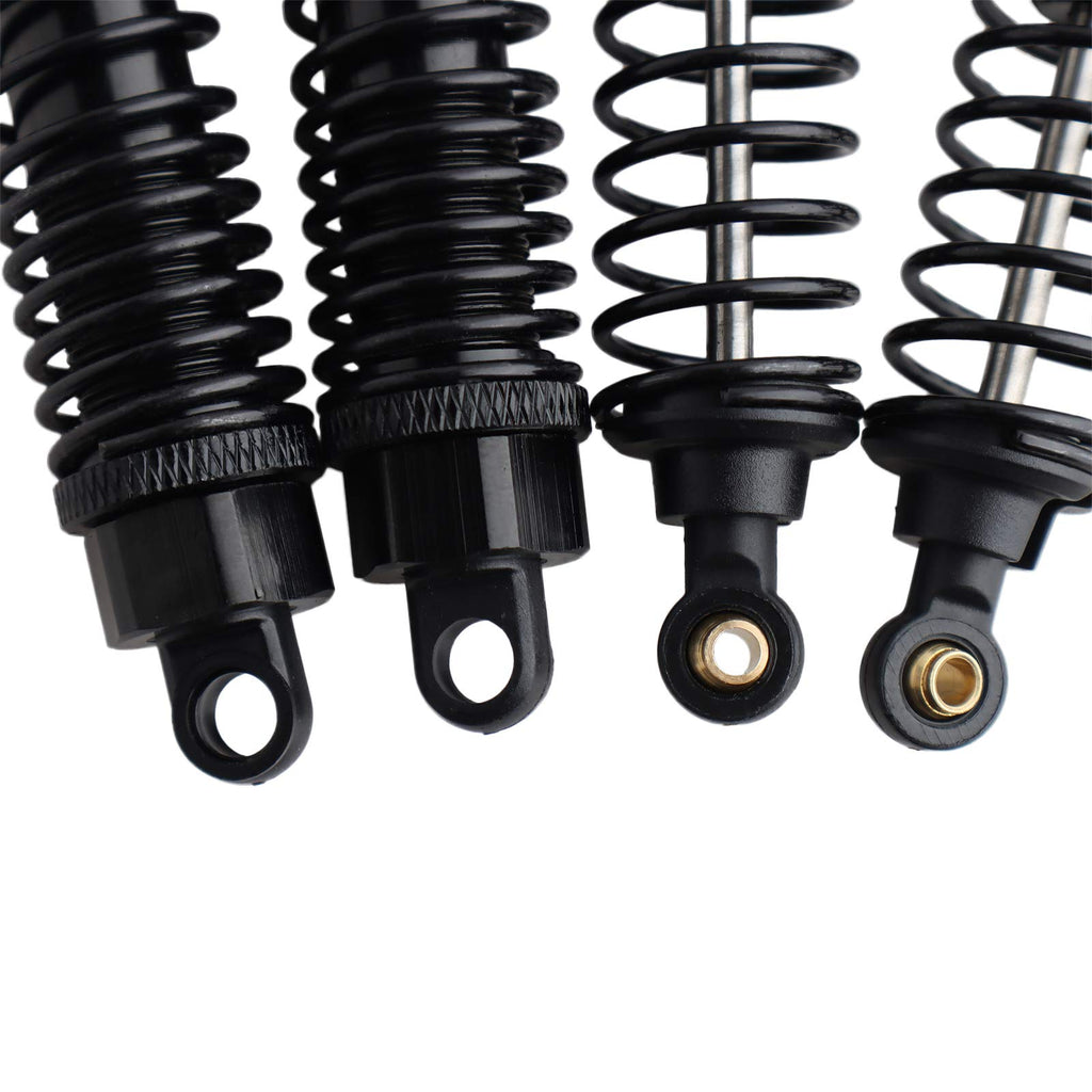 GDOOL 4-Pack 108mm Adjustable Alloy RC Shock Absorbers for 1/10 HSP Redcat Volcano EXP/Pro S30 (Black)
