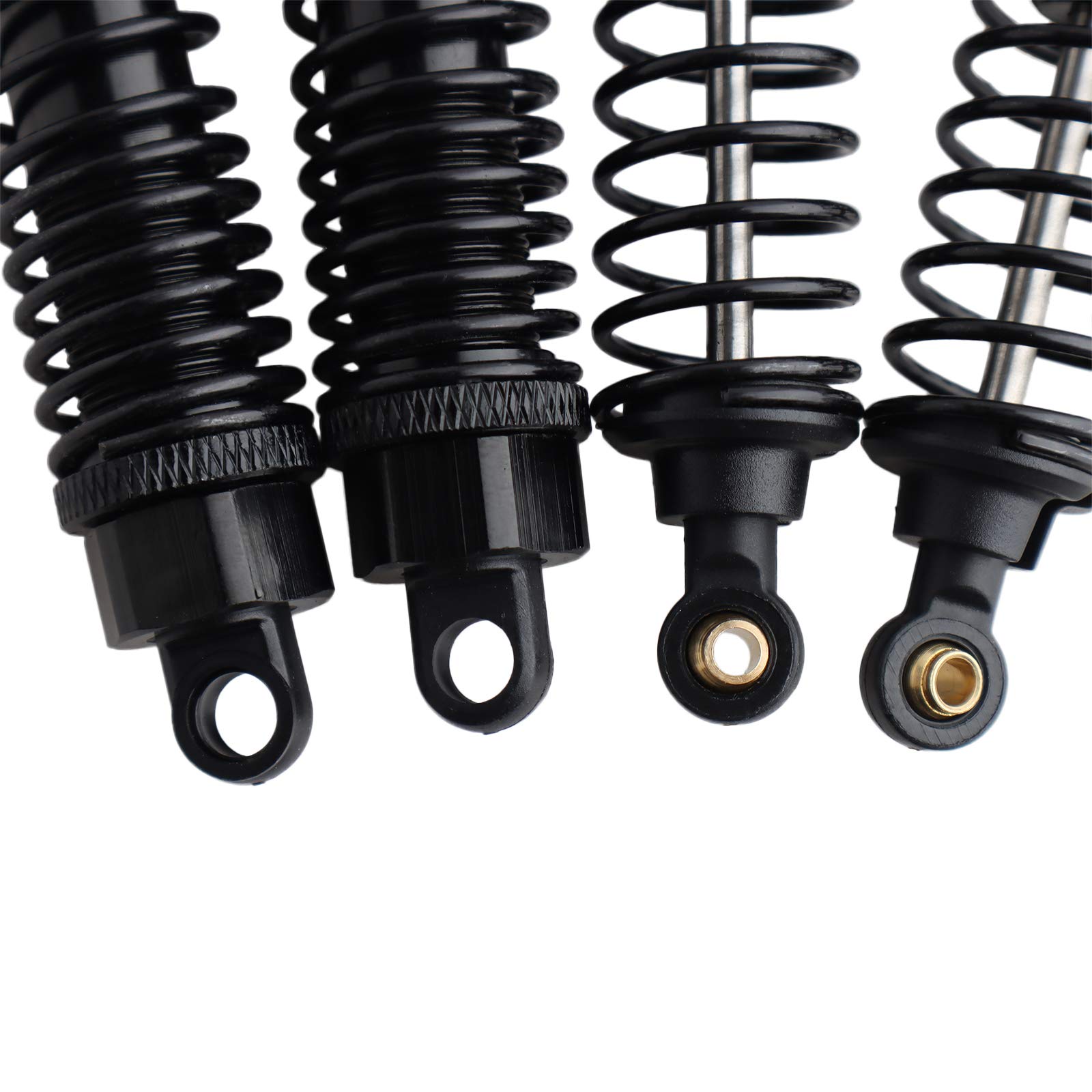 GDOOL 4-Pack 108mm Adjustable Alloy RC Shock Absorbers for 1/10 HSP Redcat Volcano EXP/Pro S30 (Black)