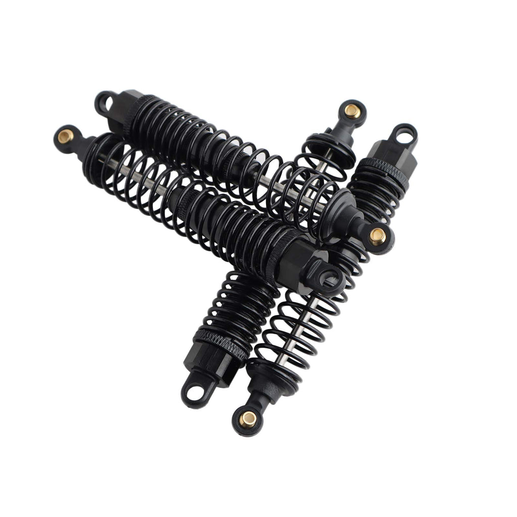 GDOOL 4-Pack 108mm Adjustable Alloy RC Shock Absorbers for 1/10 HSP Redcat Volcano EXP/Pro S30 (Black)