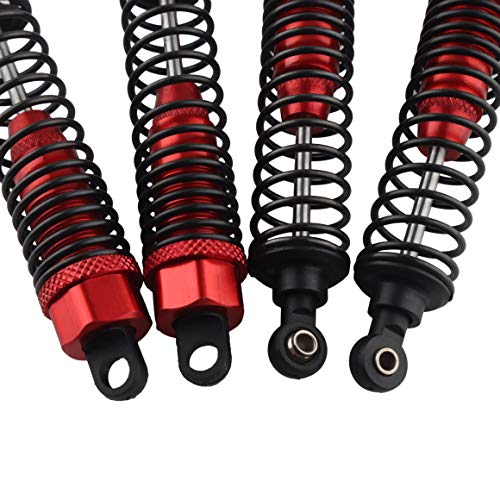 GDOOL 4-Pack Adjustable RC Shock Absorbers 108mm Aluminum Alloy for 1/10 HSP Volcano Trucks