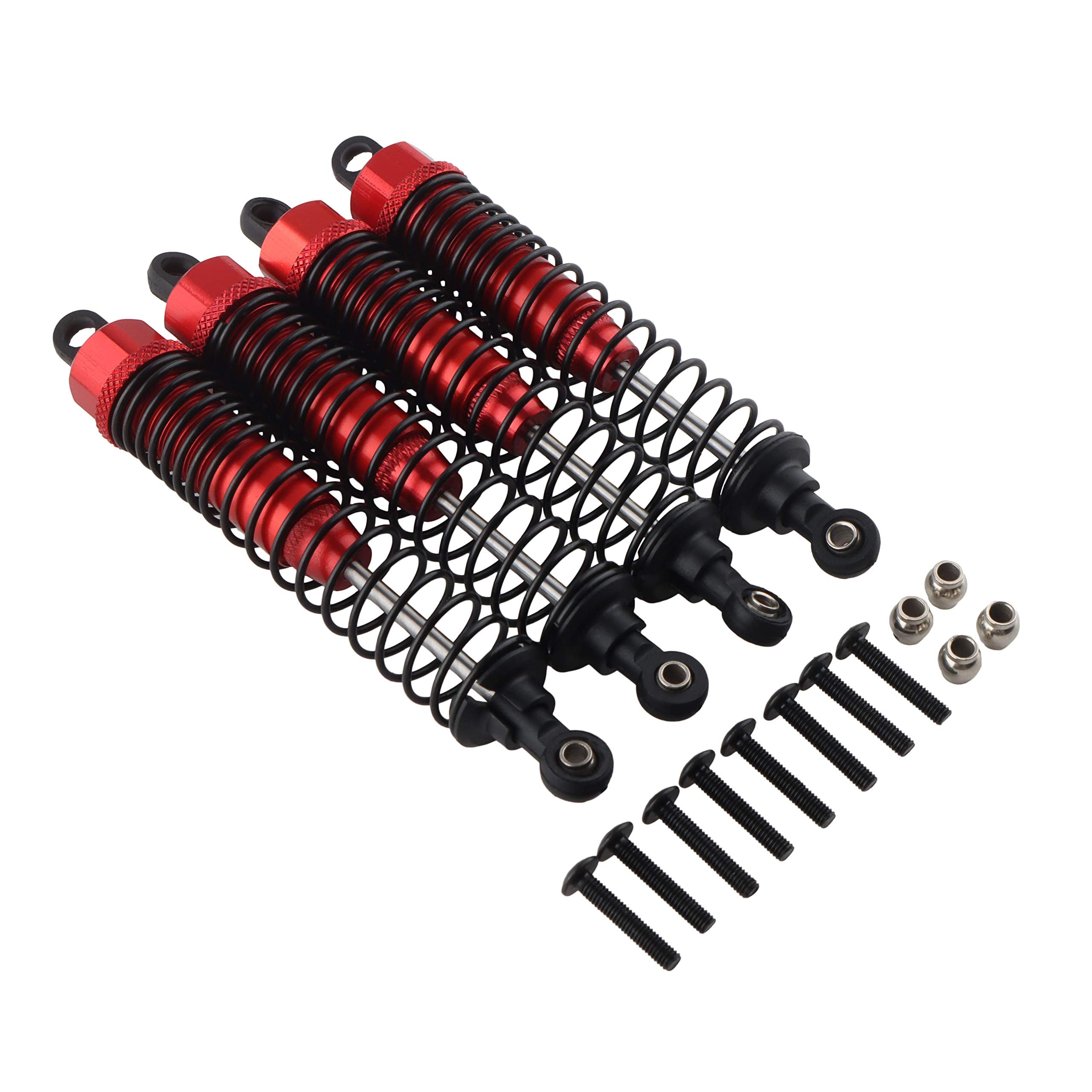 GDOOL 4-Pack Adjustable RC Shock Absorbers 108mm Aluminum Alloy for 1/10 HSP Volcano Trucks