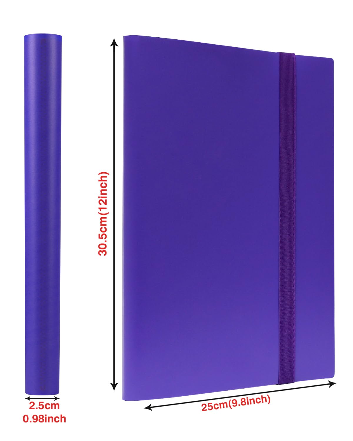 GEAoffice 9-Pocket Trading Card Binder – Holds 360 Cards, Side-Loading, PVC-Free, Purple