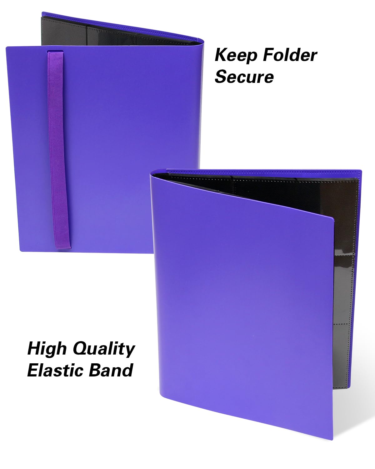 GEAoffice 9-Pocket Trading Card Binder – Holds 360 Cards, Side-Loading, PVC-Free, Purple