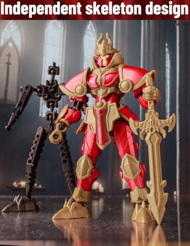 Gearblox Lich Glacier Armor Knight Action Figure – 5.1-Inch Articulated Medieval Warrior with Interchangeable Gear (Assembly Required)