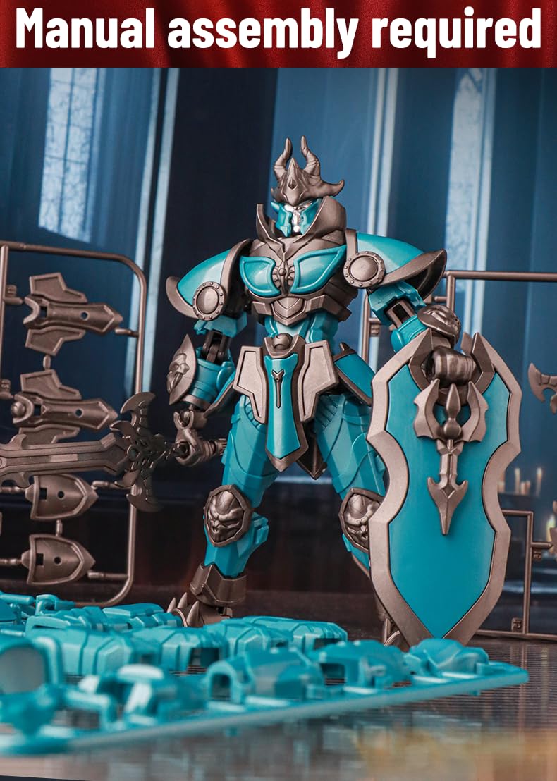 Gearblox Lich Glacier Armor Knight Action Figure – 5.1-Inch Articulated Medieval Warrior with Interchangeable Gear (Assembly Required)