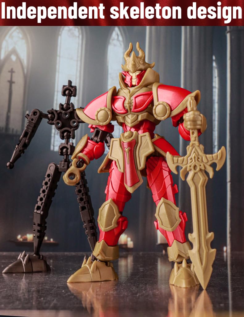 Gearblox Lich Glacier Armor Knight Action Figure – 5.1-Inch Articulated Medieval Warrior with Interchangeable Gear (Assembly Required)