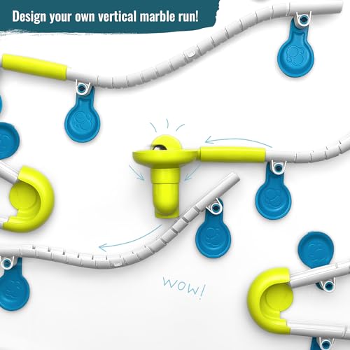 Gecko Run: Marble Run Twister Expansion Pack – Vertical Tracks, Nano-Adhesive Pads, Twister Stunt
