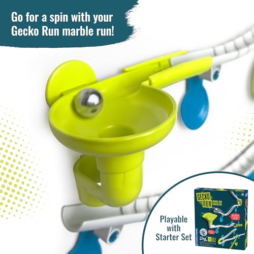 Gecko Run: Marble Run Twister Expansion Pack – Vertical Tracks, Nano-Adhesive Pads, Twister Stunt