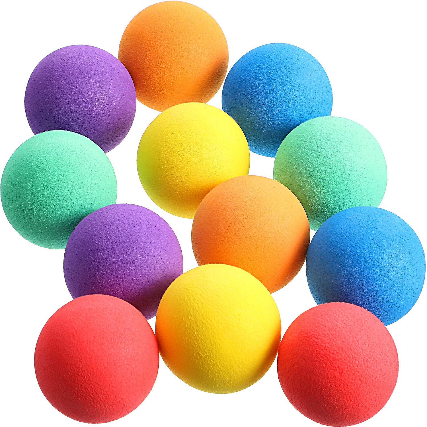 Gejoy 24-Pack Soft Foam Balls - 1.57-Inch Lightweight Sponge Balls in 6 Assorted Colors for Indoor Play, Party Favors, and Kids' Games