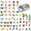Gejoy 75-Piece Plastic Fake Bugs Set - Assorted Realistic Insects with Storage Box