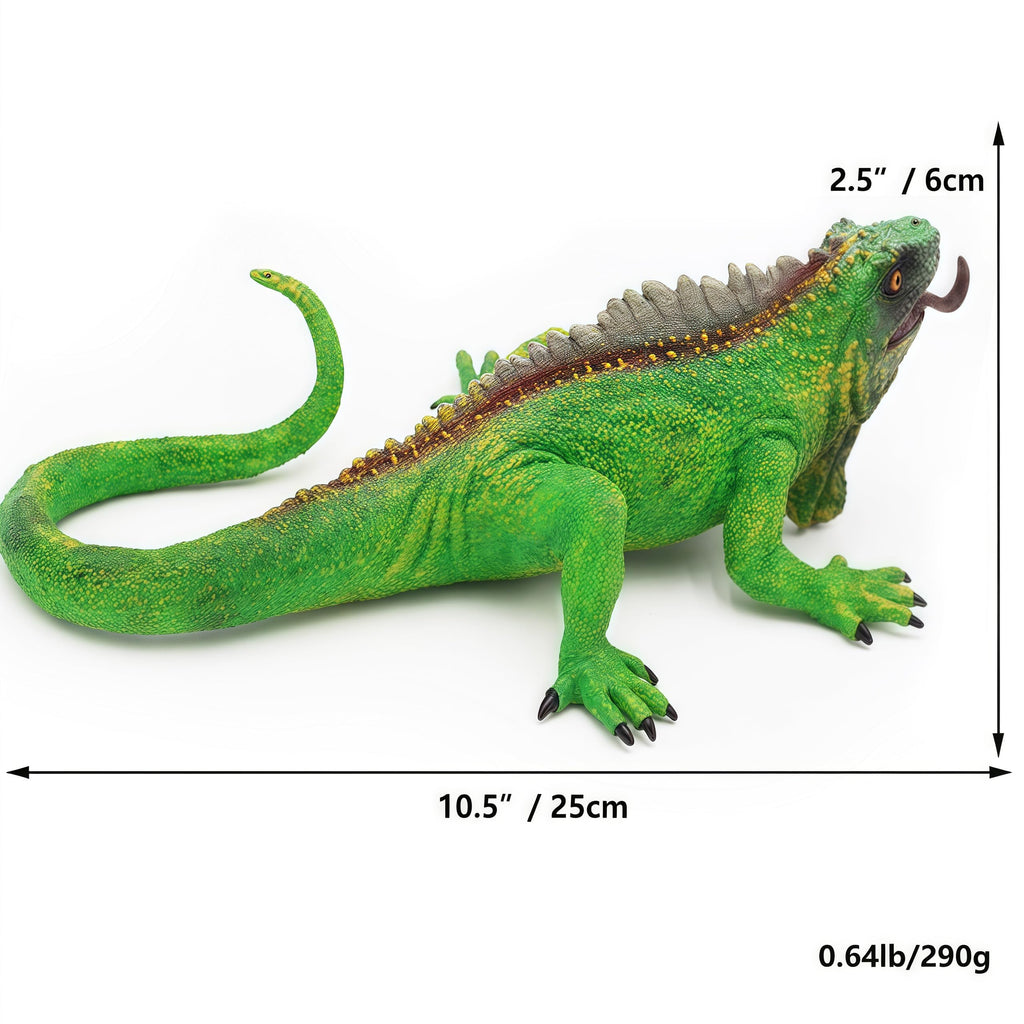 Gemini&Genius 11" Realistic Bearded Dragon Figurine – Hand-Painted Lizard Toy for Collectors, Pranks, and Display