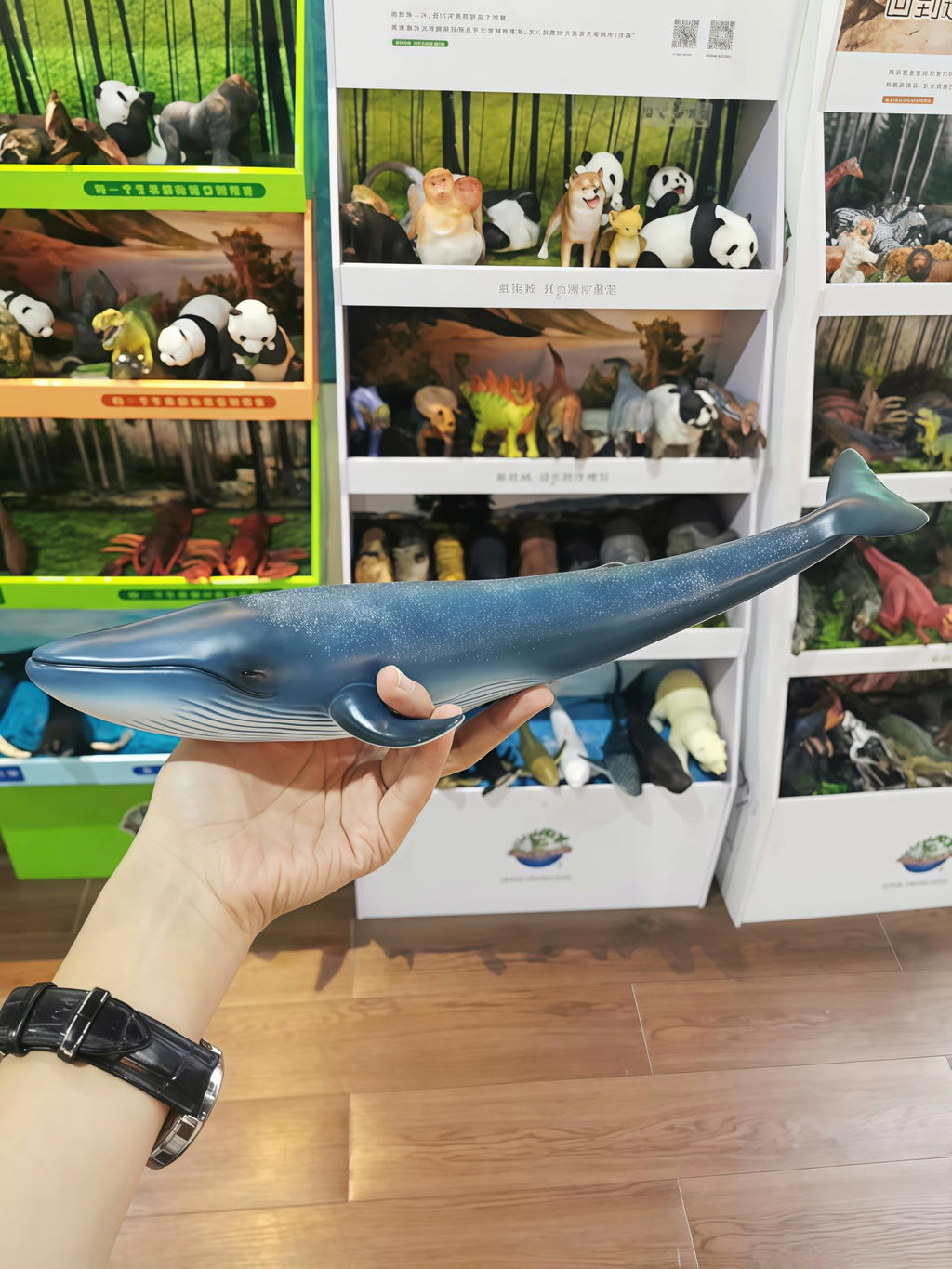 Gemini&Genius Blue Whale Action Figure – Realistic Hand-Painted Soft PVC Ocean Toy for Kids & Collectors