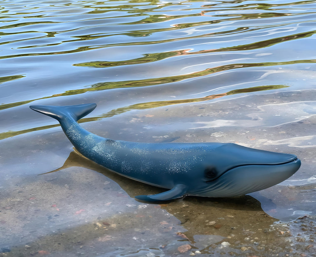 Gemini&Genius Blue Whale Action Figure – Realistic Hand-Painted Soft PVC Ocean Toy for Kids & Collectors